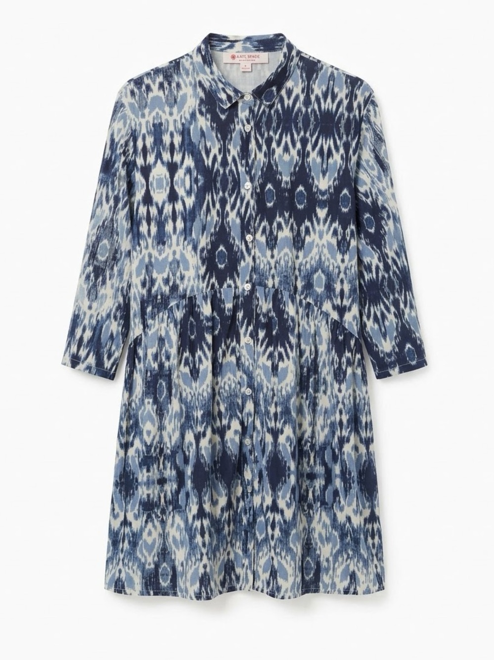 Ro's Garden Geometric Print Button-Front Dress